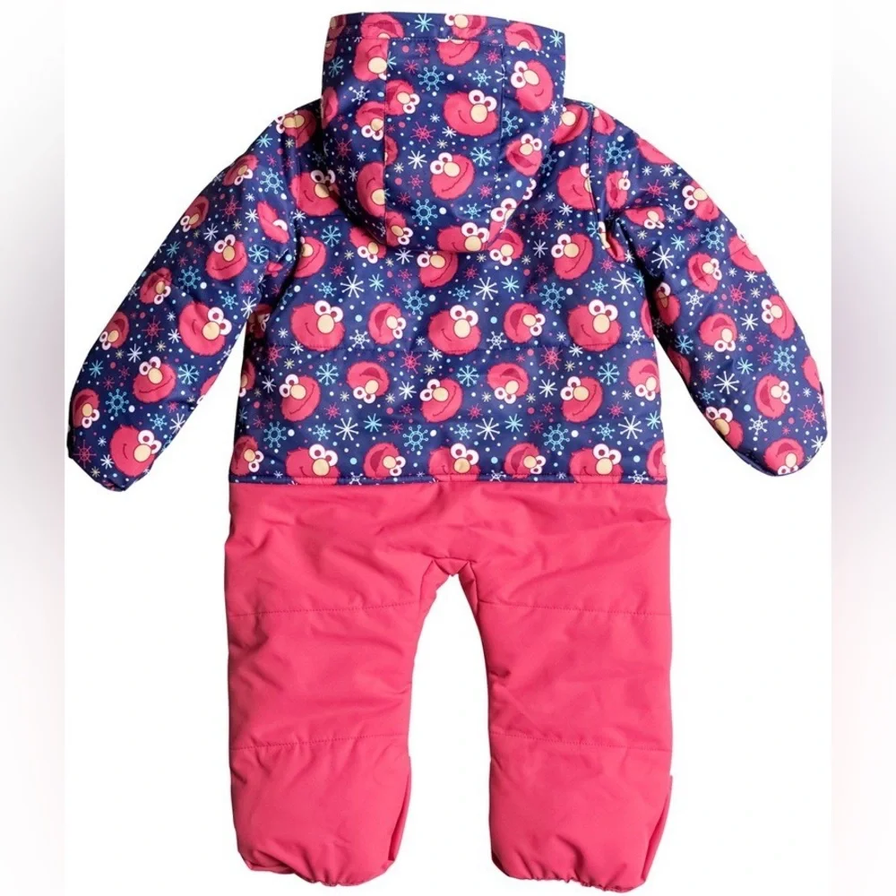 Roxy Elmo Winter Snowsuit One Piece Fleece Lined Infant Toddler Bunting Sz 18mos - Picture 2 of 14